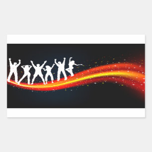 People Dancing Silhouettes Stickers