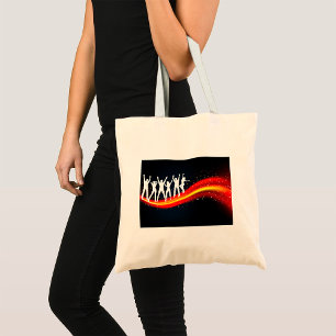 People Dancing Silhouettes Tote Bag