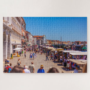 People doing shopping in Venice, Italy Jigsaw Puzzle