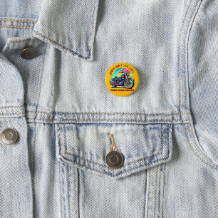 People Don't Take Trips: Vintage Retro Style Bike 3 Cm Round Badge