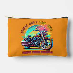 People Don't Take Trips: Vintage Retro Style Bike  Accessory Pouch
