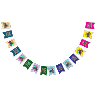 People Don't Take Trips: Vintage Retro Style Bike  Bunting