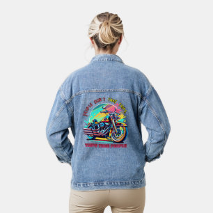 People Don't Take Trips: Vintage Retro Style Bike Denim Jacket