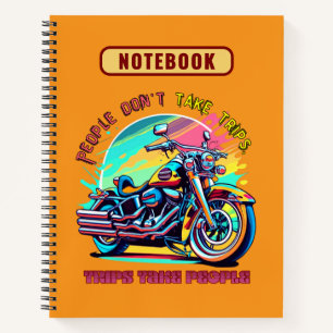 People Don't Take Trips: Vintage Retro Style Bike  Notebook