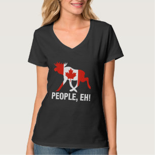 People, eh! Funny Canadian Moose Maple Leaf Canada T-Shirt