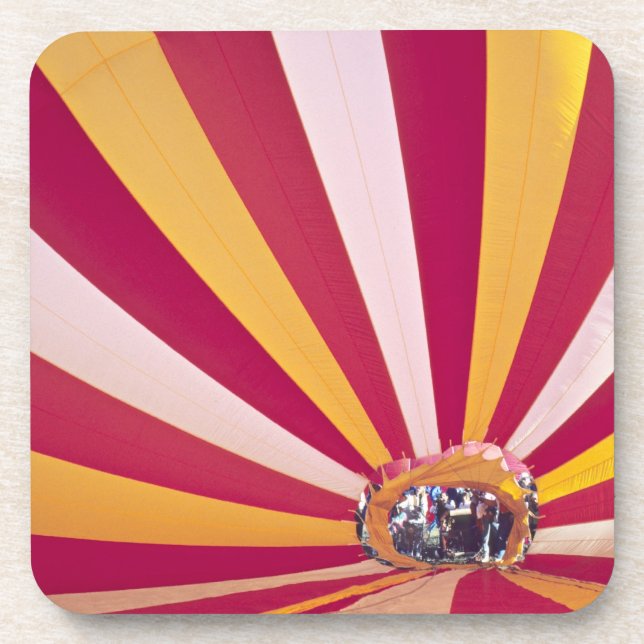 People filling a hot air balloon, Fort Collins, Coaster (Front)