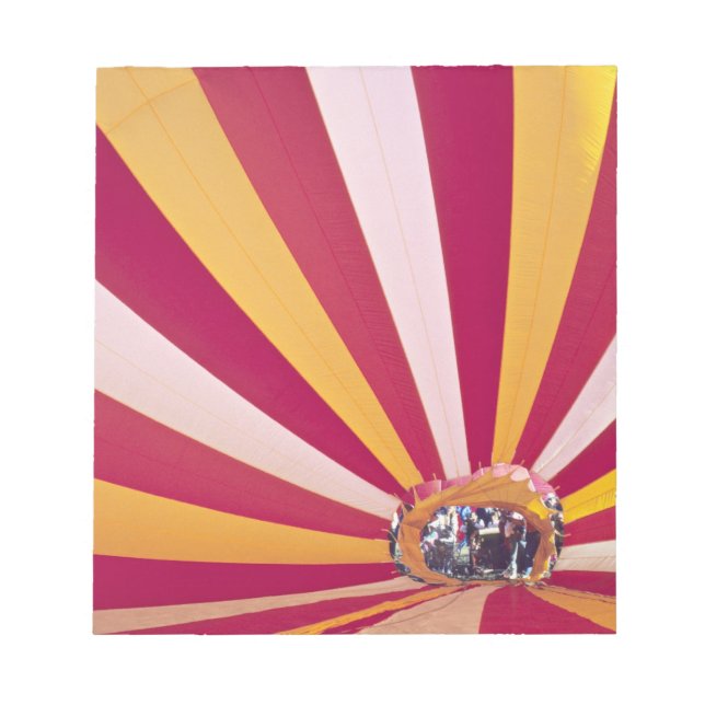 People filling a hot air balloon, Fort Collins, Notepad (Front)