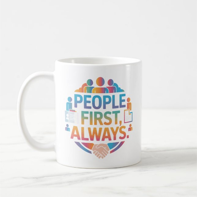 People First Always HR Admin Motivational Mug (Left)