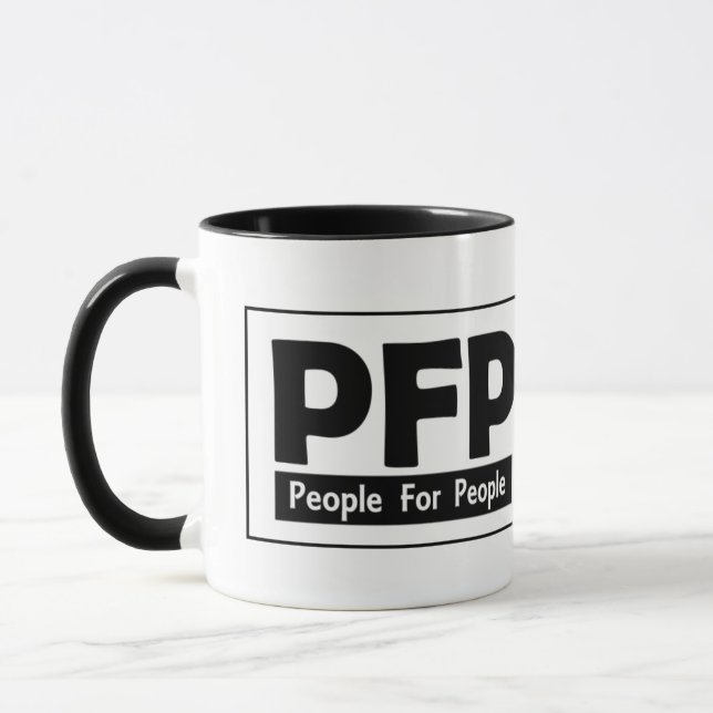 People For People Logo - Black Mug (Left)