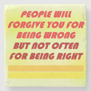 People forgive sorry concern poem words logo stone coaster