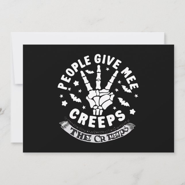People Give Me The Creeps Holiday Card (Front)