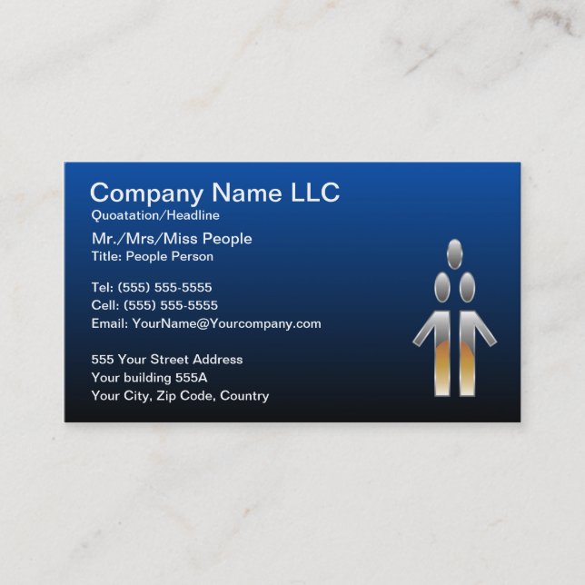 People, Human Resources Business Card (Front)
