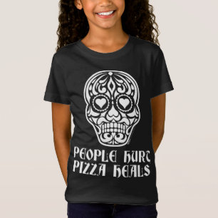 People Hurt Pizza Sugar Heart Skull Anti Valentine T-Shirt