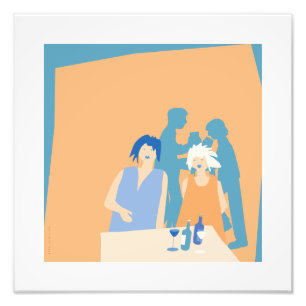people in a bar photo print