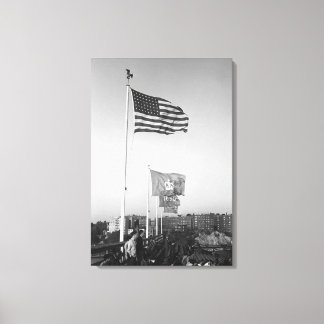 People in Bleachers Canvas Print