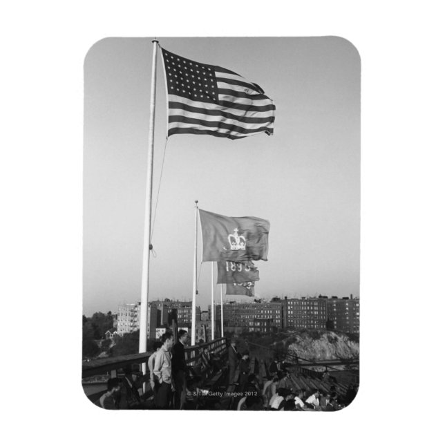 People in Bleachers Magnet (Vertical)