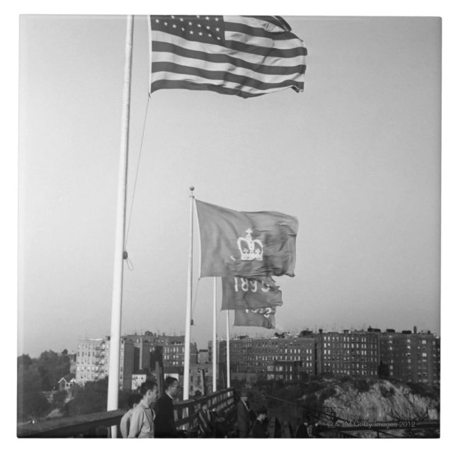 People in Bleachers Tile (Front)