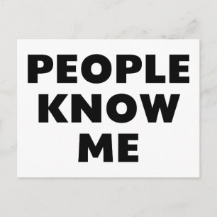 People Know Me Postcard
