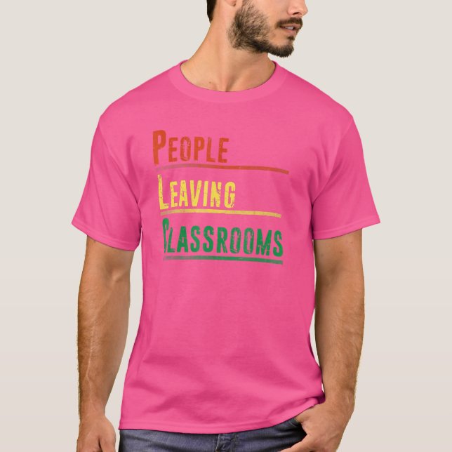 People Leaving Classrooms Plc 1 T-Shirt (Front)