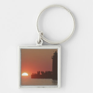 People lighthouse sunset silhouette at South Key Ring
