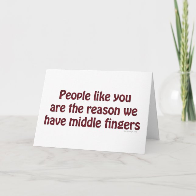 People Like You Fingers Card (Front)