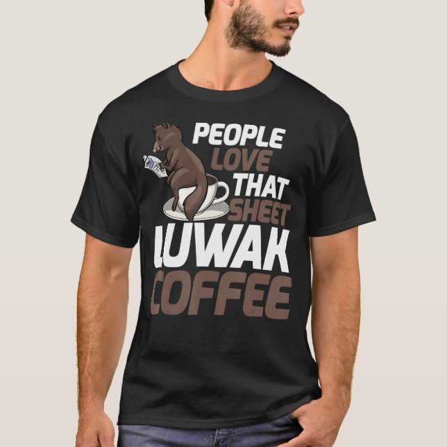 People Love That Sheet   Men Coffee Cat Kopi Luwak T-Shirt (Front)