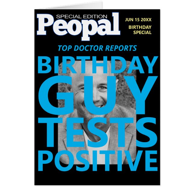 People Mag Parody Funny Birthday Card (Front)