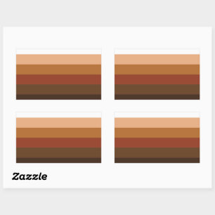 People of Colour (POC) Pride Flag Stripes Rectangular Sticker