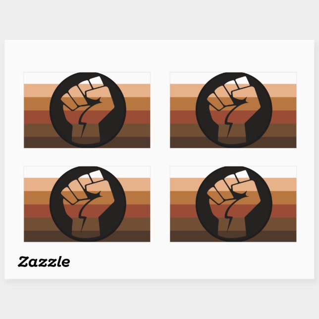 People of Colour (POC) Pride Rectangular Sticker (Sheet)
