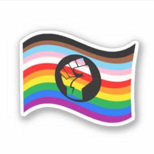 People of Colour Progress Pride Flag Sticker