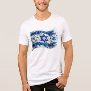 People of Israel Flag blossoming in flowers  Tri-Blend Shirt