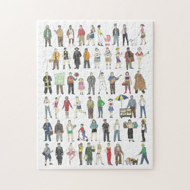 People of NYC New York City Art Puzzle (Vertical)