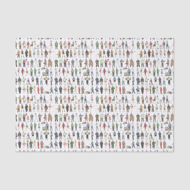 People of NYC New York City Boroughs Citizens Tissue Paper (Front)