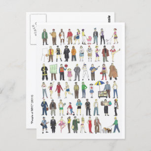 People of NYC New York City Citizens Residents Postcard