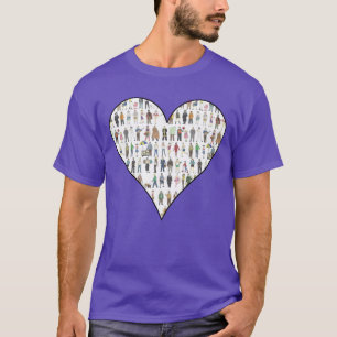 People of NYC New York City Humans Heart Tee