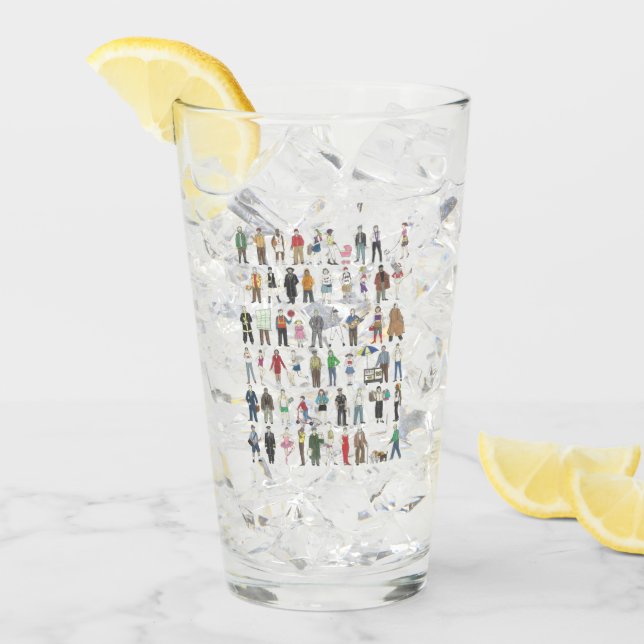 People of NYC New York City Neighbourhoods Citizen Glass (Front Ice)