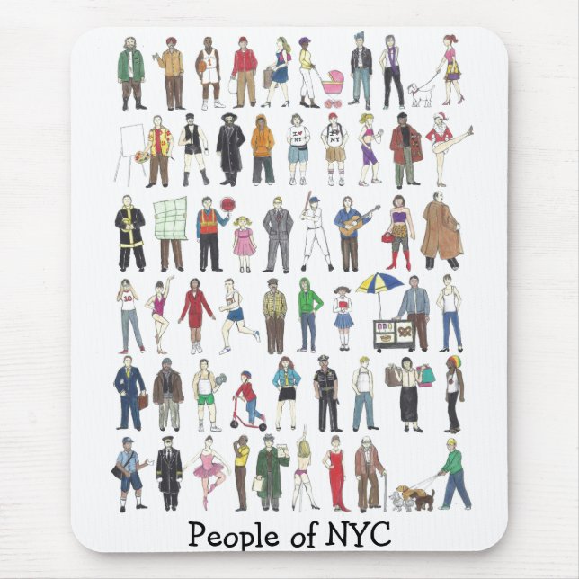 People of NYC New York Yorker City Mousepad (Front)