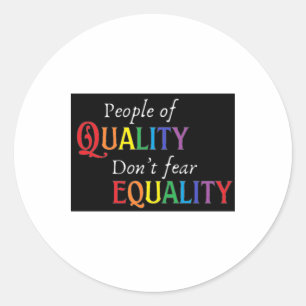 People Of Quality Rainbow On Black Sticker