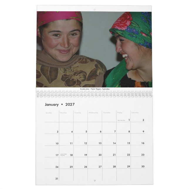 People of the World Calendar (Jan 2027)