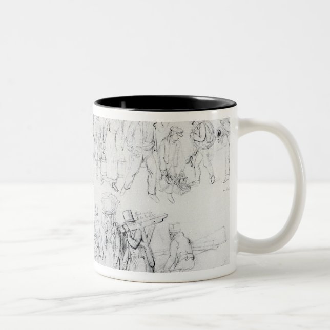 People of Various Occupations Two-Tone Coffee Mug (Right)