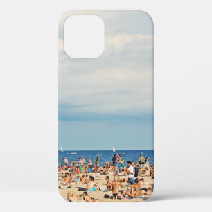 People on brown sand beach iPhone 12 case