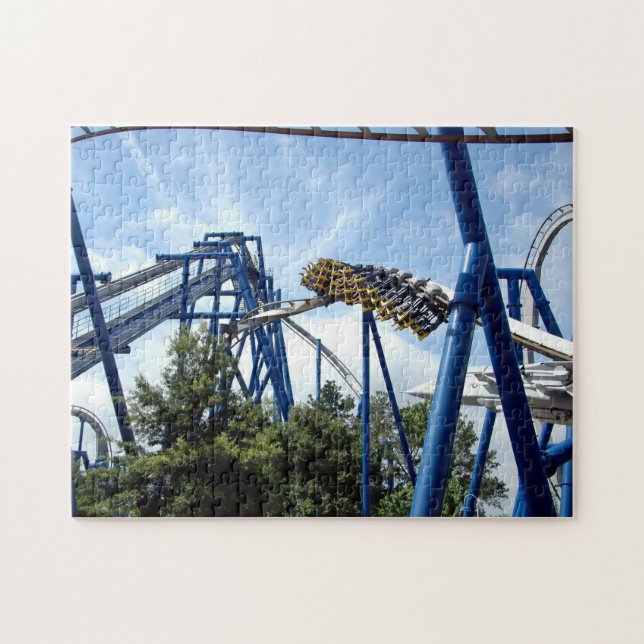 People on roller coaster jigsaw puzzle (Horizontal)