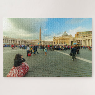 People on Saint Peter square, Rome, Italy Jigsaw Puzzle