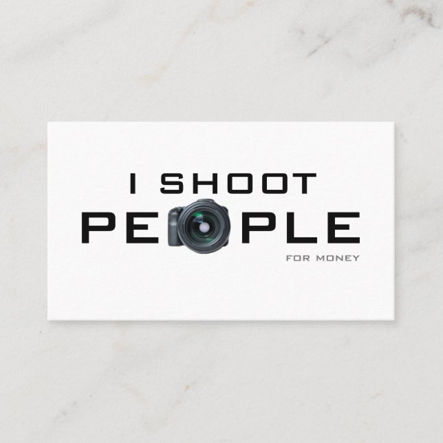 People photography for Photographers Videographers Business Card (Front)