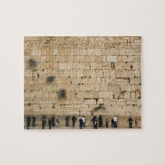 People praying at the wailing wall jigsaw puzzle (Horizontal)