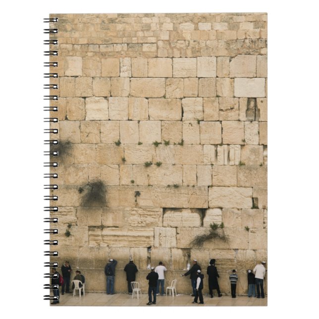 People praying at the wailing wall notebook (Front)
