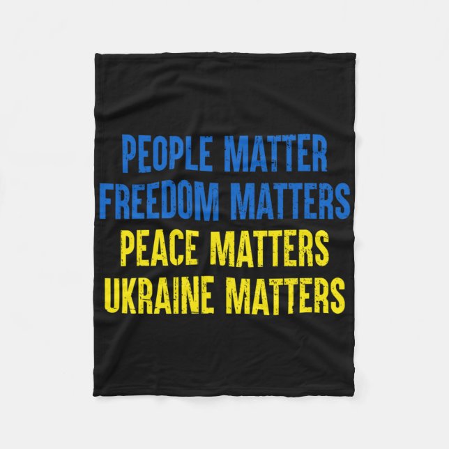 People Problem Freedom Problems Peace Problems Ukr Fleece Blanket (Front)