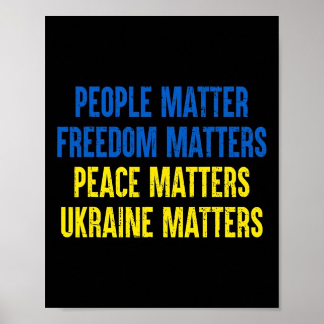 People Problem Freedom Problems Peace Problems Ukr Poster (Front)