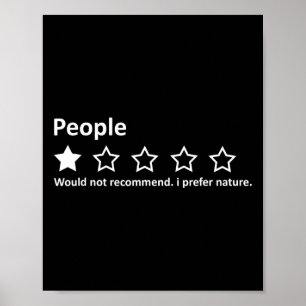 People Review 1 Star Rating I Prefer Nature Campin Poster