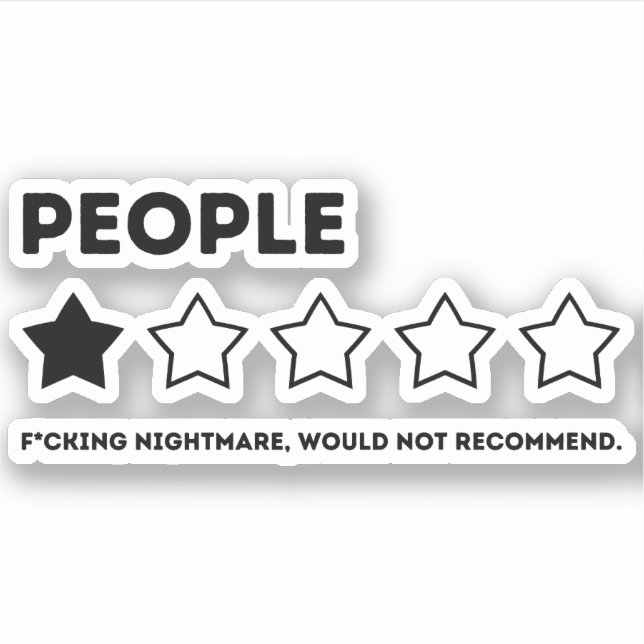 People Review, One Star, would not recommend (Front)